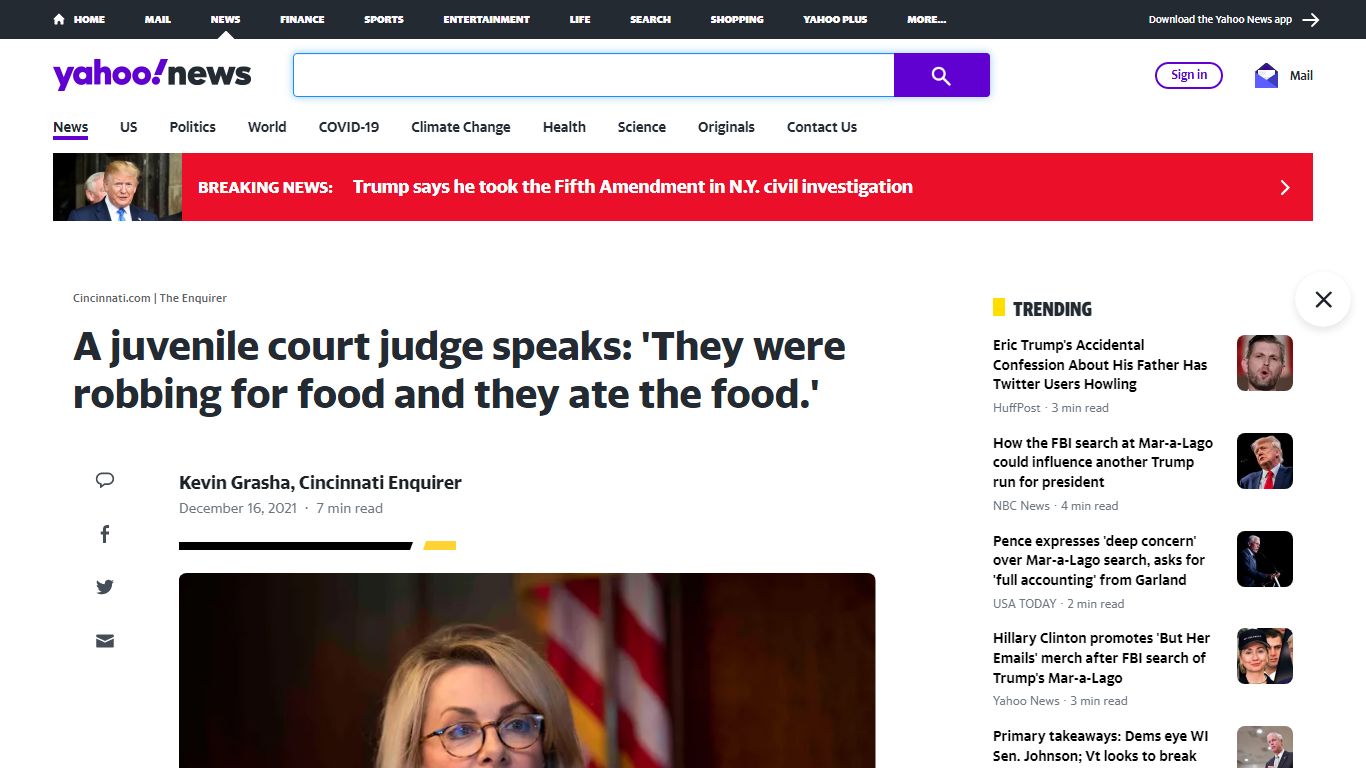A juvenile court judge speaks: 'They were robbing for food ...